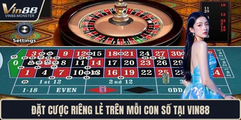 Đặt cược riêng lẻ trên mỗi con số tại VIN88